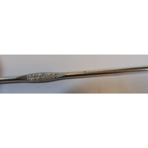 3 Vintage Sewing Hook Latch Crochet Plastic Handle Hooking Tools Metal USA Pull - Picture 6 of 11